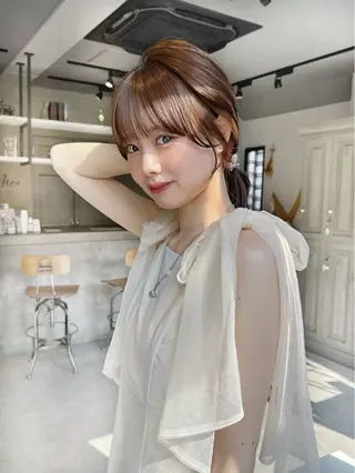 ロング 🫧ブリーチなし 透明感カラーゆん🫧のヘアスタイル