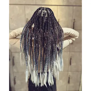 ロング カラー パーマ ヘアアレンジ メンズ キッズ BRAIDS💎愛子 大人ハイライト💎のヘアスタイル