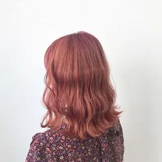 ミディアム カラー オリーブ/アッシュ やわらか透明感カラーのヘアスタイル