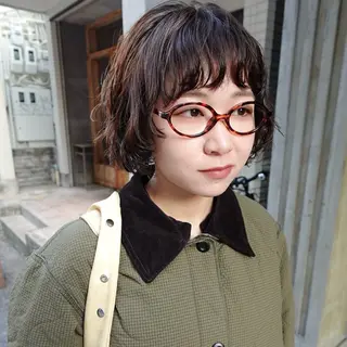 ミディアム パーマ 水原波津輝/ボブ /ニュアンスパーマのヘアスタイル