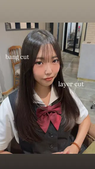 ロング 緒方 つばさのヘアスタイル