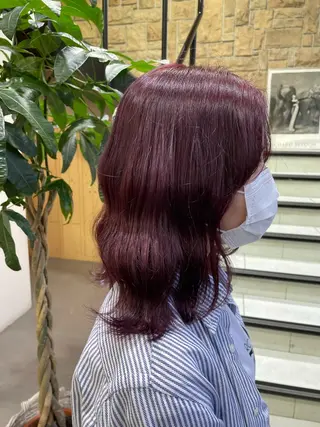 ミディアム 艶髪カラー🫧 髪質改善🪽萩原のヘアスタイル