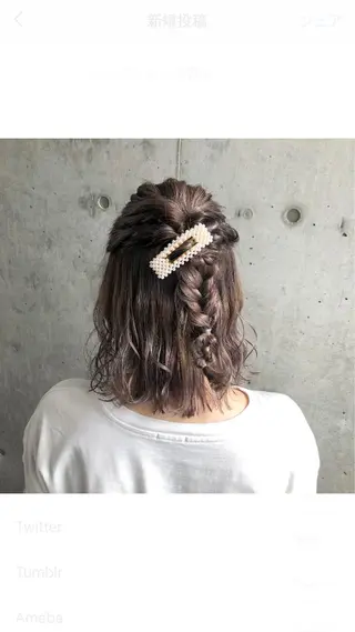 ミディアム カラー ヘアアレンジ 🎀 原宿/ブリーチ 🎀　♡Reina♡のヘアスタイル