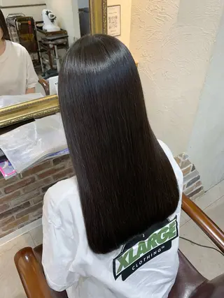 ロング パーマ 越冨 晃平のヘアスタイル