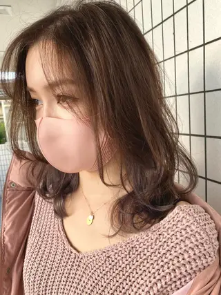 ミディアム カラー パーマ 千 田のヘアスタイル
