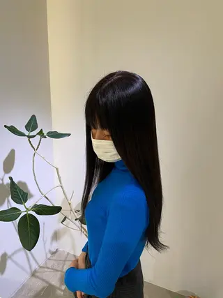 ロング カラー GLAD所属・ナガヤマ ミユのヘアスタイル