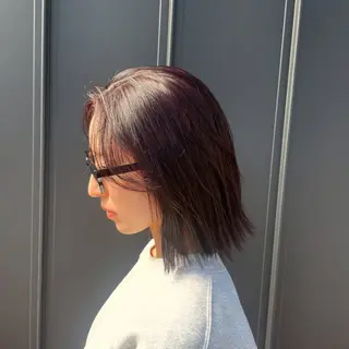 ミディアム カラー 桑田 真奈のヘアスタイル