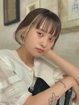 ショート カラー Hokule'a 戸越銀座　向達真季のヘアスタイル