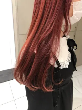 ロング カラー 古屋 花織のヘアスタイル