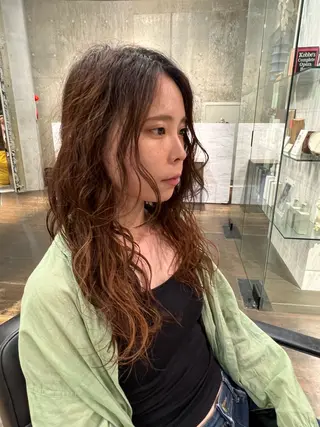 ミディアム パーマ ROBBY所属・松井美樹/似合わせ ガーリー・韓国のヘアスタイル