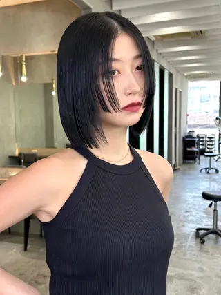 ショート カラー 莉乃/縮毛矯正/髪質 改善/艶カラーのヘアスタイル