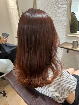 セミロング カラー 🥀韓国ヘア🥀 宮津真菜のヘアスタイル