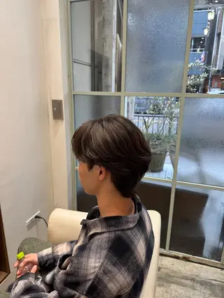 ショート カラー メンズ ブリーチ無しダブル カラー特化/🫧中村のヘアスタイル