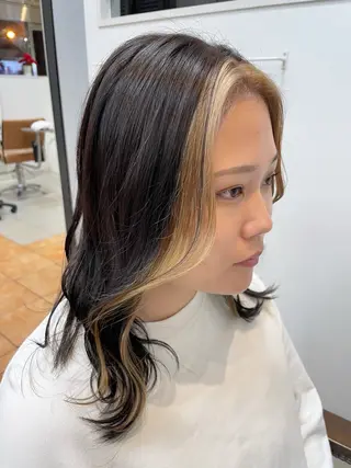 ミディアム カラー SOYON なんば店所属・水島 真彩のヘアスタイル