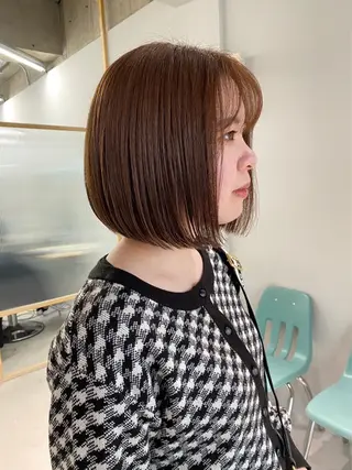 ショート カットパーマモデル 山中 遥のヘアスタイル
