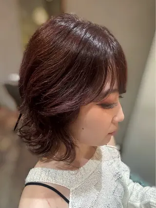 ミディアム Totia 元町・三ノ宮店所属・ちはる /カラー🌷のヘアスタイル