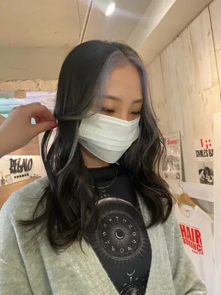 ロング R 横浜【アール】所属・ハイトーン/韓国 ヘア　momo˚✧₊のヘアスタイル