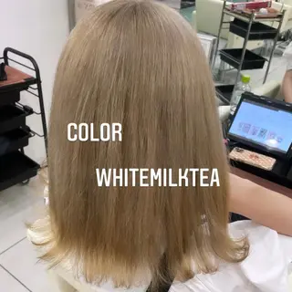 ミディアム カラー エクステ🩵ブリーチ 韓国ヘア🩵KAEのヘアスタイル