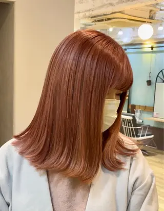 セミロング カラー 大人可愛い透明感🌟 小顔・韓国髪🌟野中のヘアスタイル