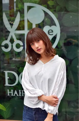 ミディアム ドラマ大好き 美容師hideyaのヘアスタイル