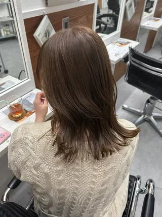 ミディアム カラー レイヤーボブ/ 艶カラー/サナ🌼のヘアスタイル