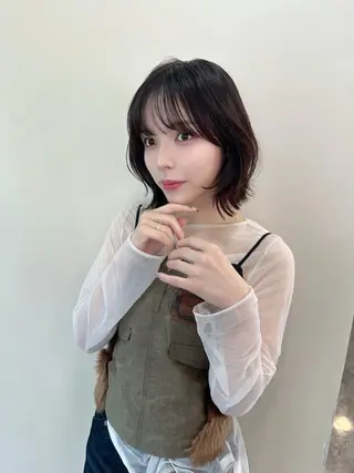 ミディアム 鎌倉 彩のヘアスタイル