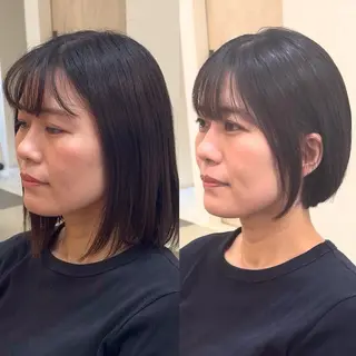 ショート ガレリアエレガンテ名駅店所属・【ショート/ボブ 丸みショート】深萱のヘアスタイル