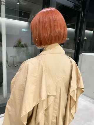 ショート カラー ヘアアレンジ ミニボブ/ブリーチ 🌈MISATOのヘアスタイル