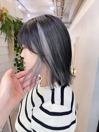 ミディアム カラー AiM 大名　似合わせカットのヘアスタイル