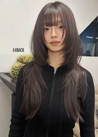 ロング カラー ヘアアレンジ miuru/網紅ヘア 🇨🇳レイヤーのヘアスタイル