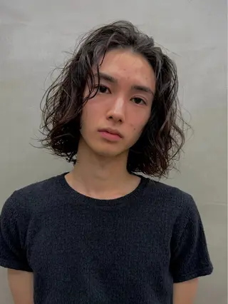 パーマ メンズ メンズカット パーマ[佐橋]のヘアスタイル