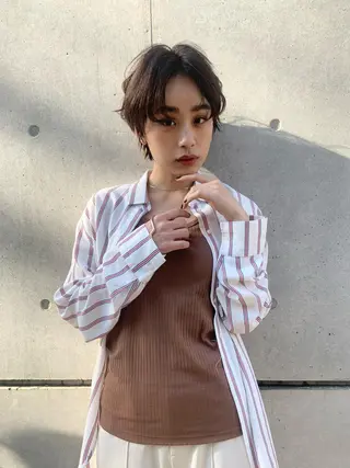 ショート 朝がラクになるパーマ トウバルタイキのヘアスタイル