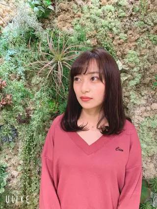 セミロング 支持率No.1💖 オチアイのヘアスタイル