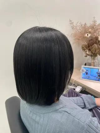 ミディアム カラー クロスパーマ/うる艶 カラー/Kurumiのヘアスタイル