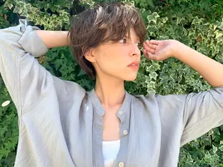 ショート カラー ヘアアレンジ 髪質改善カラー&TR 縮毛矯正/弱酸性矯正のヘアスタイル