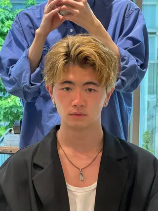 ショート メンズ メンズ特化/ センターパート/八谷のヘアスタイル