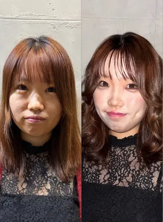 ミディアム ヘアアレンジ TRUNK所属・大阪／ハイトーン ／アレンジ／りなのヘアスタイル