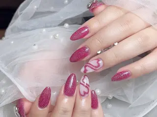 ネイル サイナ🎀 長さだし&デザインのネイルデザイン