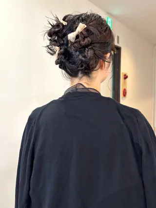 ヘアアレンジ mizuki/ピンク ベージュ.レイヤーのヘアスタイル
