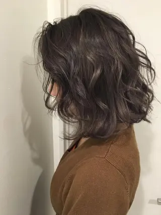 セミロング カラー 🌈評価No.1🌈 艶髪カラー❌エクステのヘアスタイル