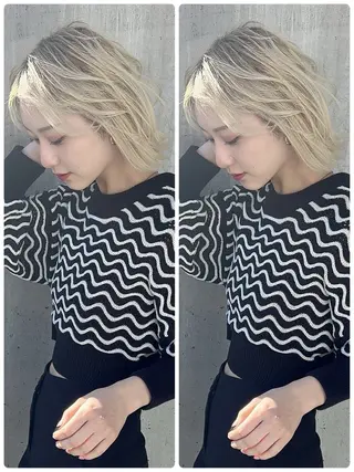 ミディアム 🌟透明感カラー 🌟松岡勇輝のヘアスタイル