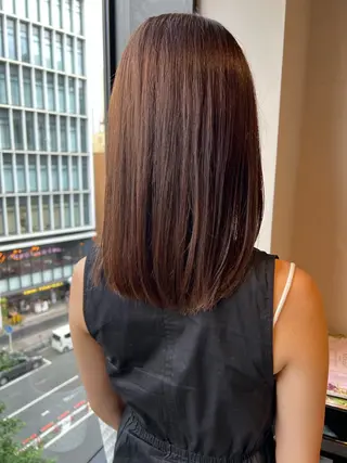 ミディアム カラー ✨髪質改善矯正× ブリーチ✨YU-KIのヘアスタイル