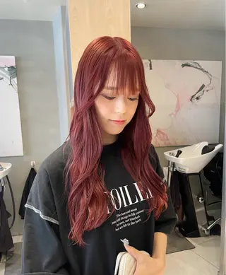 ロング カラー ヘアアレンジ 艶髪/レイヤーカット 🐣misakiのヘアスタイル