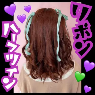 セミロング ヘアアレンジ Neo hair 谷町9丁目店所属・J (ジュリ)のヘアスタイル