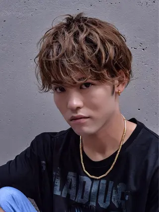 カラー パーマ メンズ SALOWIN 表参道所属・シンカ 表参道のヘアスタイル