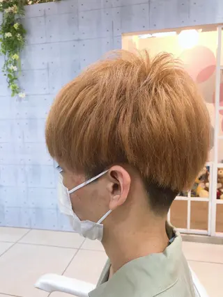 ショート カラー メンズ 髪質改善× ハイライト溝江のヘアスタイル