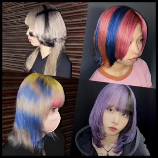 カラー ★デザインカラー ハイトーン ももか★のヘアスタイル