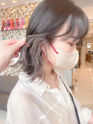ミディアム カラー ✨カラー支持No.1 🧸ワキ カナコ🧸のヘアスタイル