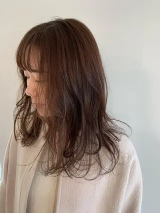 セミロング カラー パーマ ヘアアレンジ 加藤 綾華のヘアスタイル
