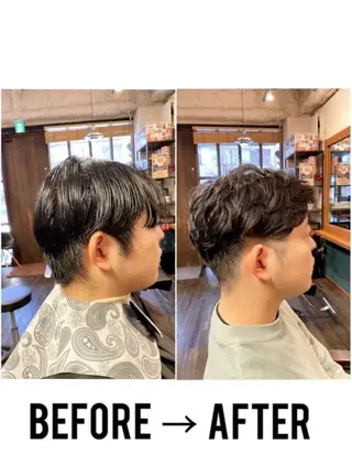 ショート メンズ 早稲田/メンズ専門 /フェード/葛西裕季のヘアスタイル
